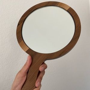 Wooden Hand Mirror, WALNUT